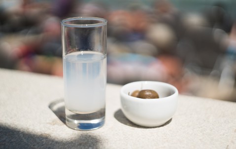 ouzo and olives